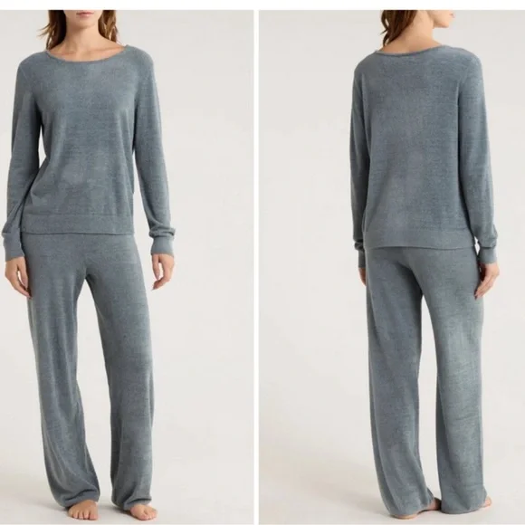 Barefoot Dreams CozyChic Ultra Lite Lounge Set – Medium – Pink Teaberry NWT - Picture 4 of 7